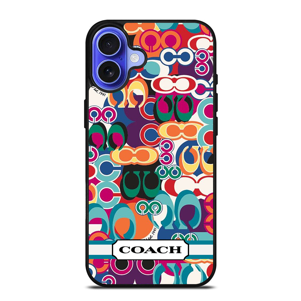 COACH PATTERN iPhone 16 Case Cover