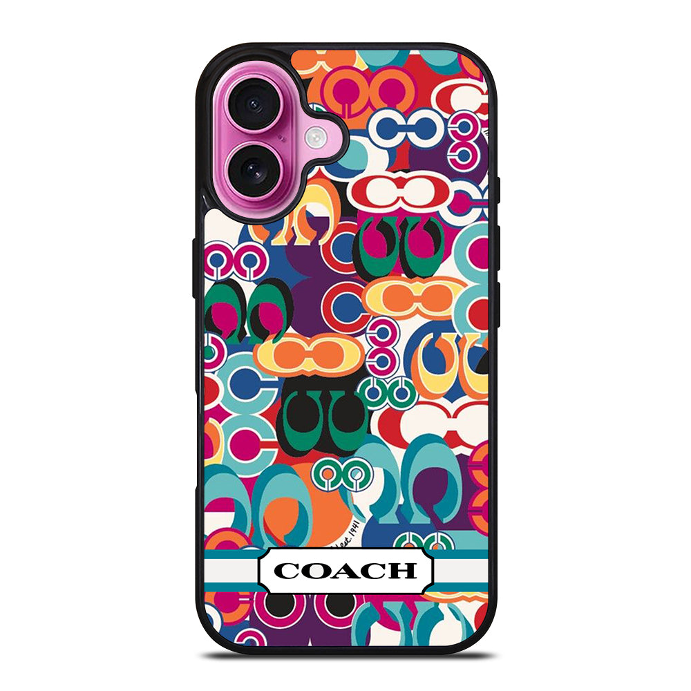 COACH PATTERN iPhone 16 Plus Case Cover