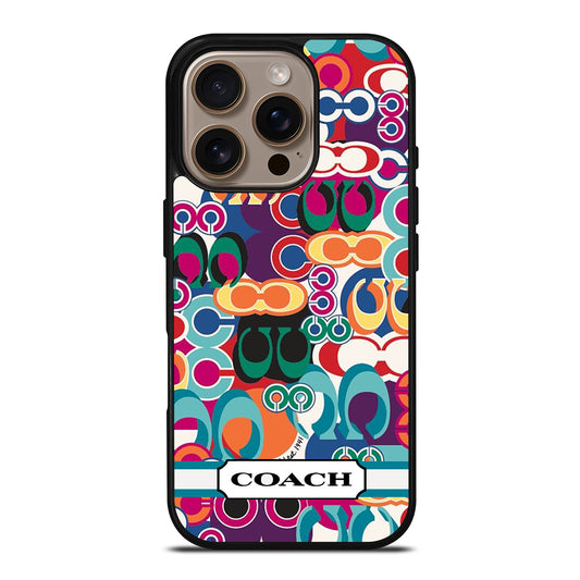 COACH PATTERN iPhone 16 Pro Case Cover