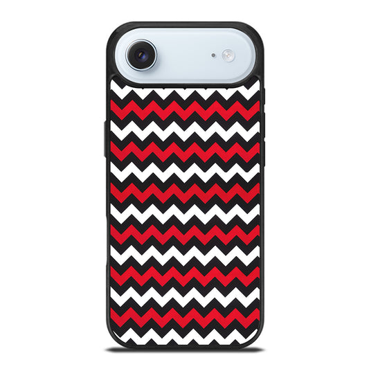 COLOR BLOCK DARK RED CHEVRON PATTERN iPhone Air Case Cover