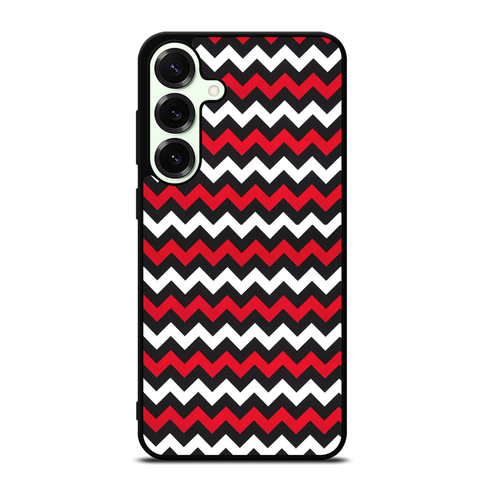 COLOR BLOCK DARK RED CHEVRON PATTERN Samsung Galaxy S25 Plus Case Cover