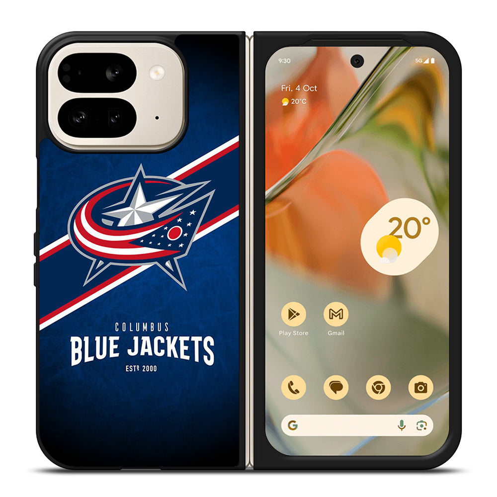 COLUMBUS BLUE JACKETS NHL TEAM 3 Google Pixel 9 Pro Fold Case Cover