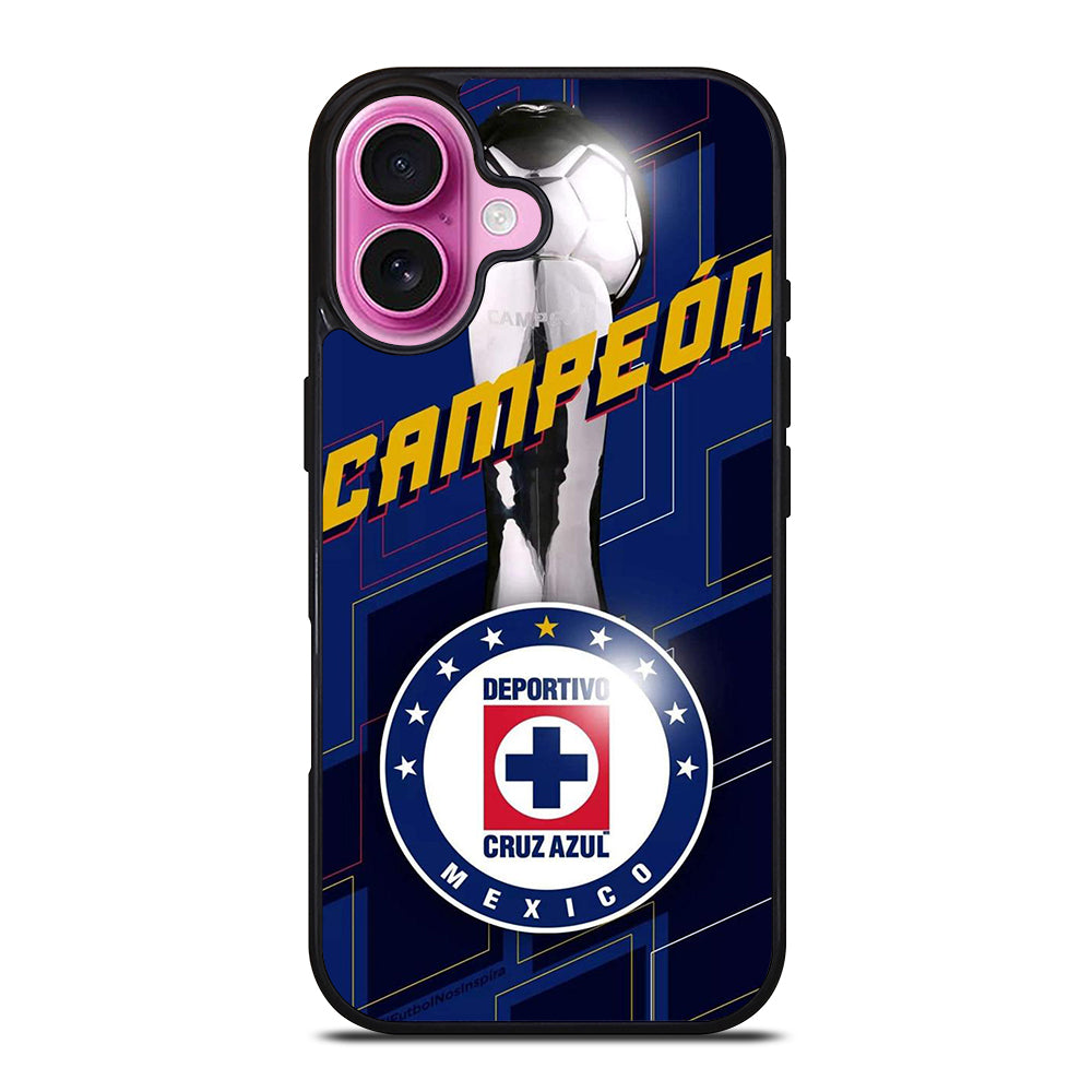 Mini Case Cruz CRUZ AZUL DEPORTIVO CAMPEON iPhone 16 Plus Case Cover – casecentro
