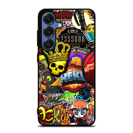 CSGO STICKER BOMB PATTERN Samsung Galaxy S25 Case Cover