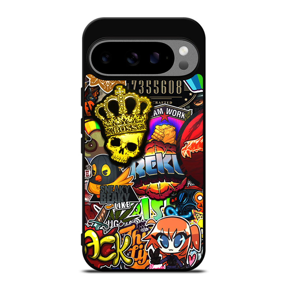 CSGO STICKER BOMB PATTERN Google Pixel 9 Pro XL Case Cover