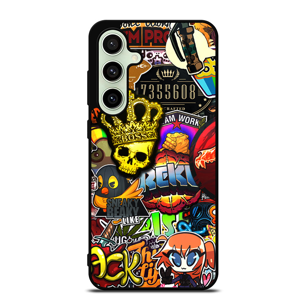 CSGO STICKER BOMB PATTERN Samsung Galaxy S24 FE Case Cover