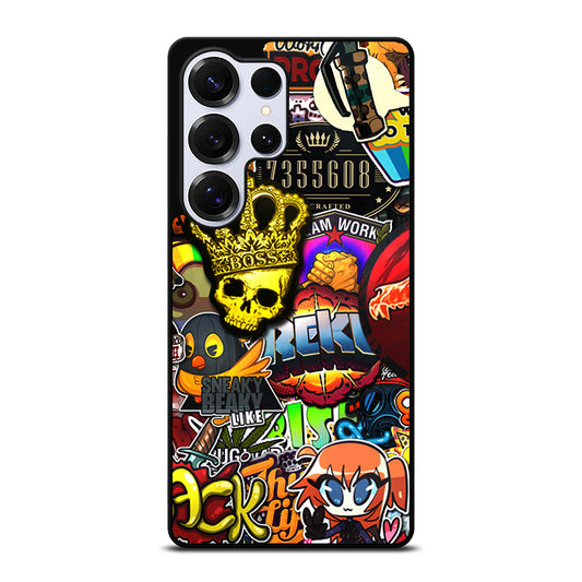 CSGO STICKER BOMB PATTERN Samsung Galaxy S25 Ultra Case Cover