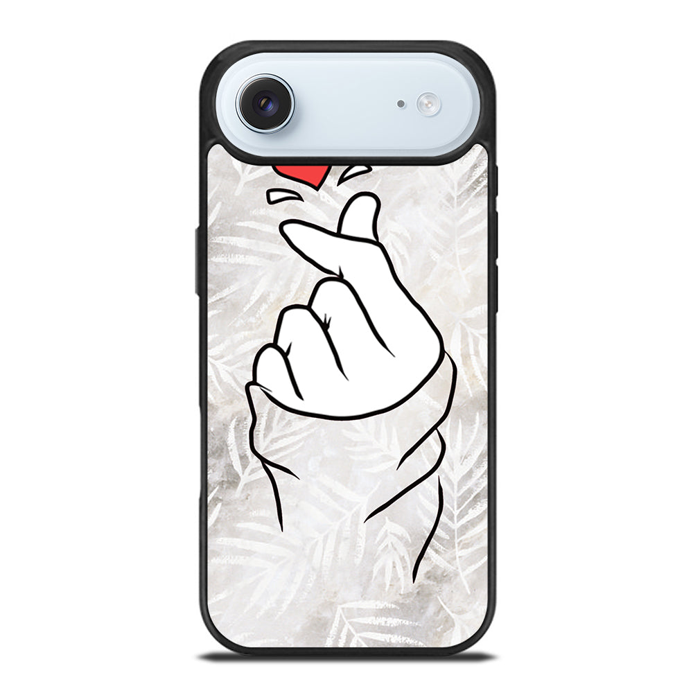 CUTE HEART FINGER WHITE MARBLE iPhone Air Case Cover