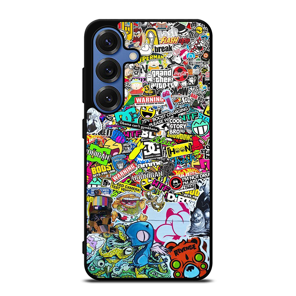 DC STICKER BOMB 2 Samsung Galaxy S25 Case Cover