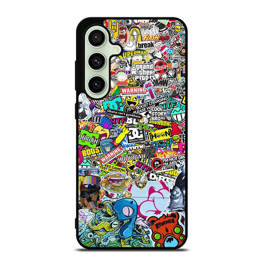 DC STICKER BOMB 2 Samsung Galaxy S24 FE Case Cover