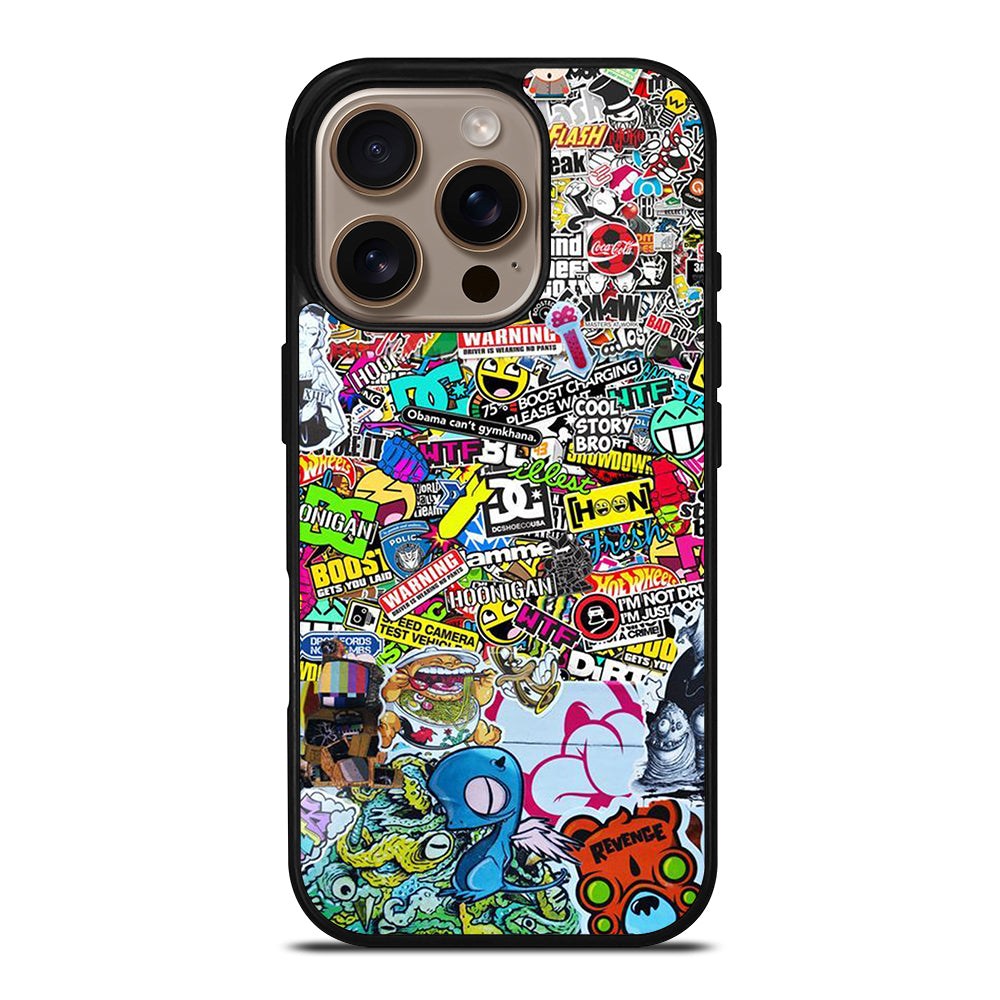 DC STICKER BOMB 2 iPhone 16 Pro Case Cover