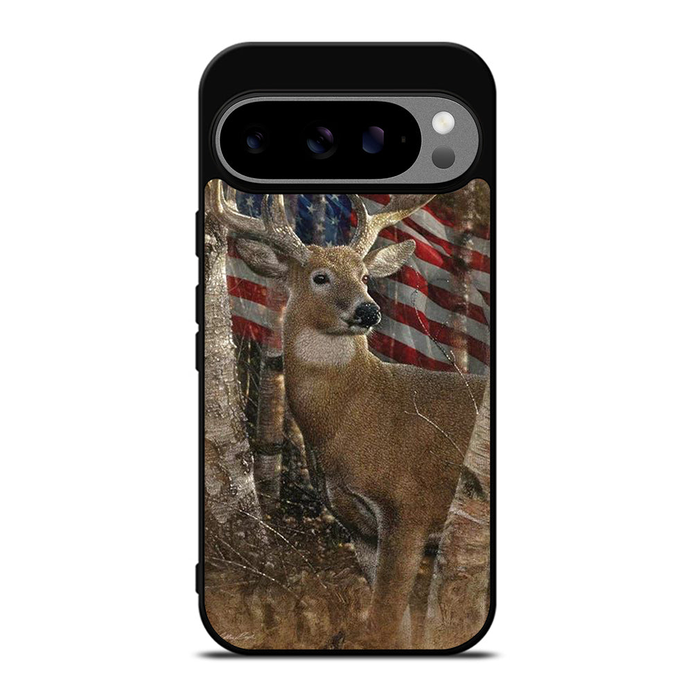 DEER HUNTING AMERICAN FLAG Google Pixel 9 Pro XL Case Cover