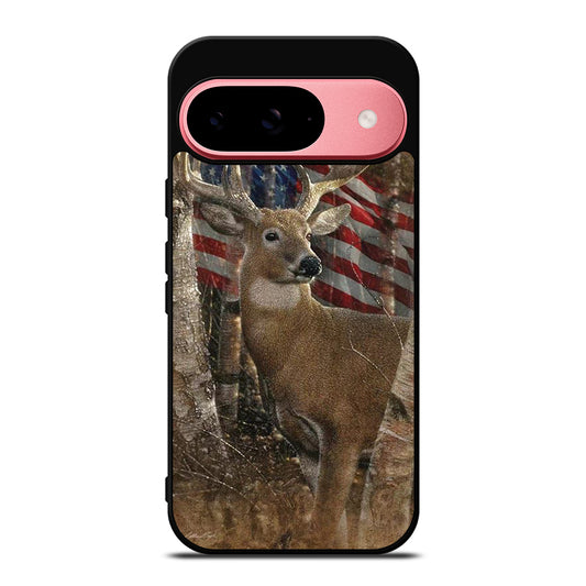 DEER HUNTING AMERICAN FLAG Google Pixel 9 Case Cover