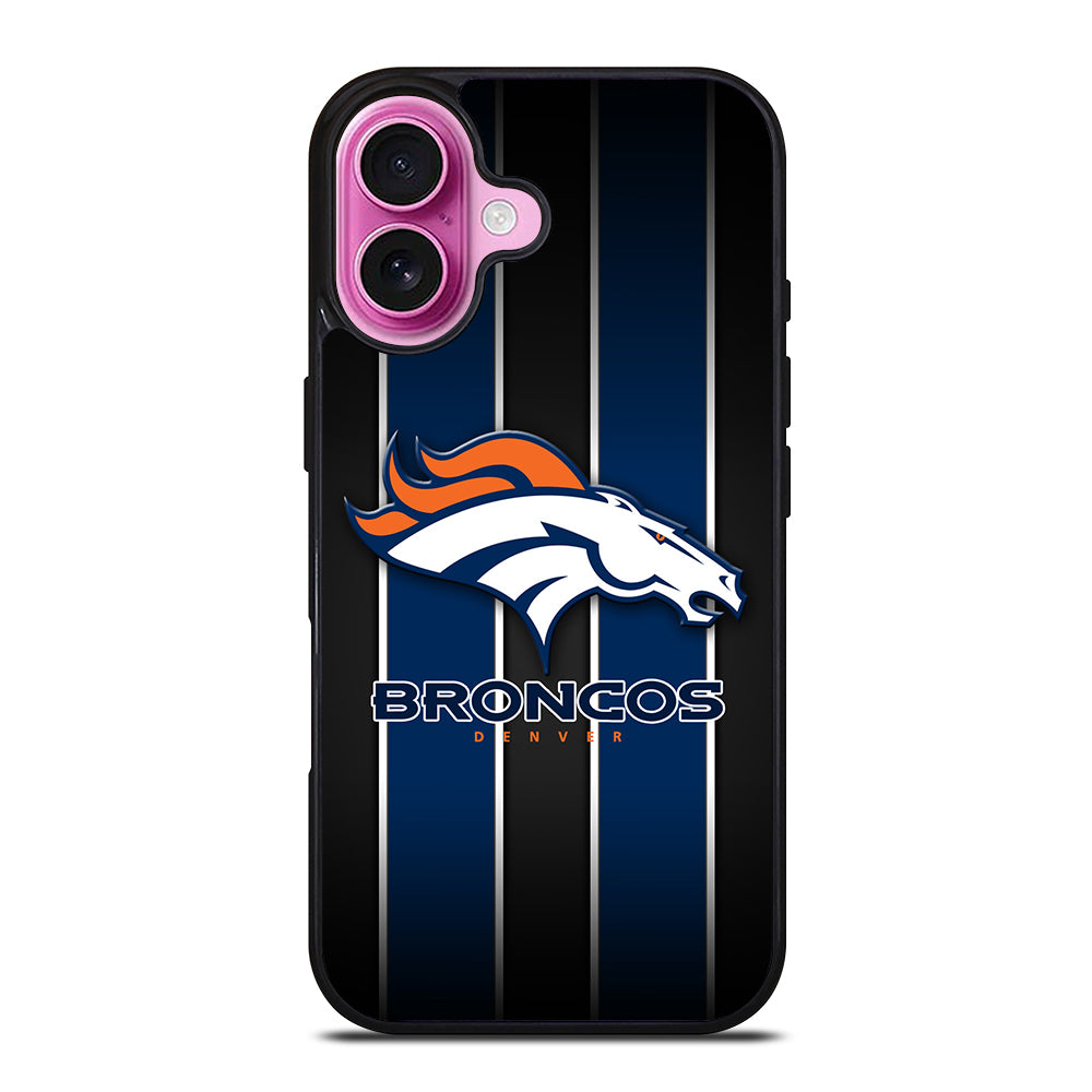 DENVER BRONCOS STRIPE LOGO iPhone 16 Plus Case Cover