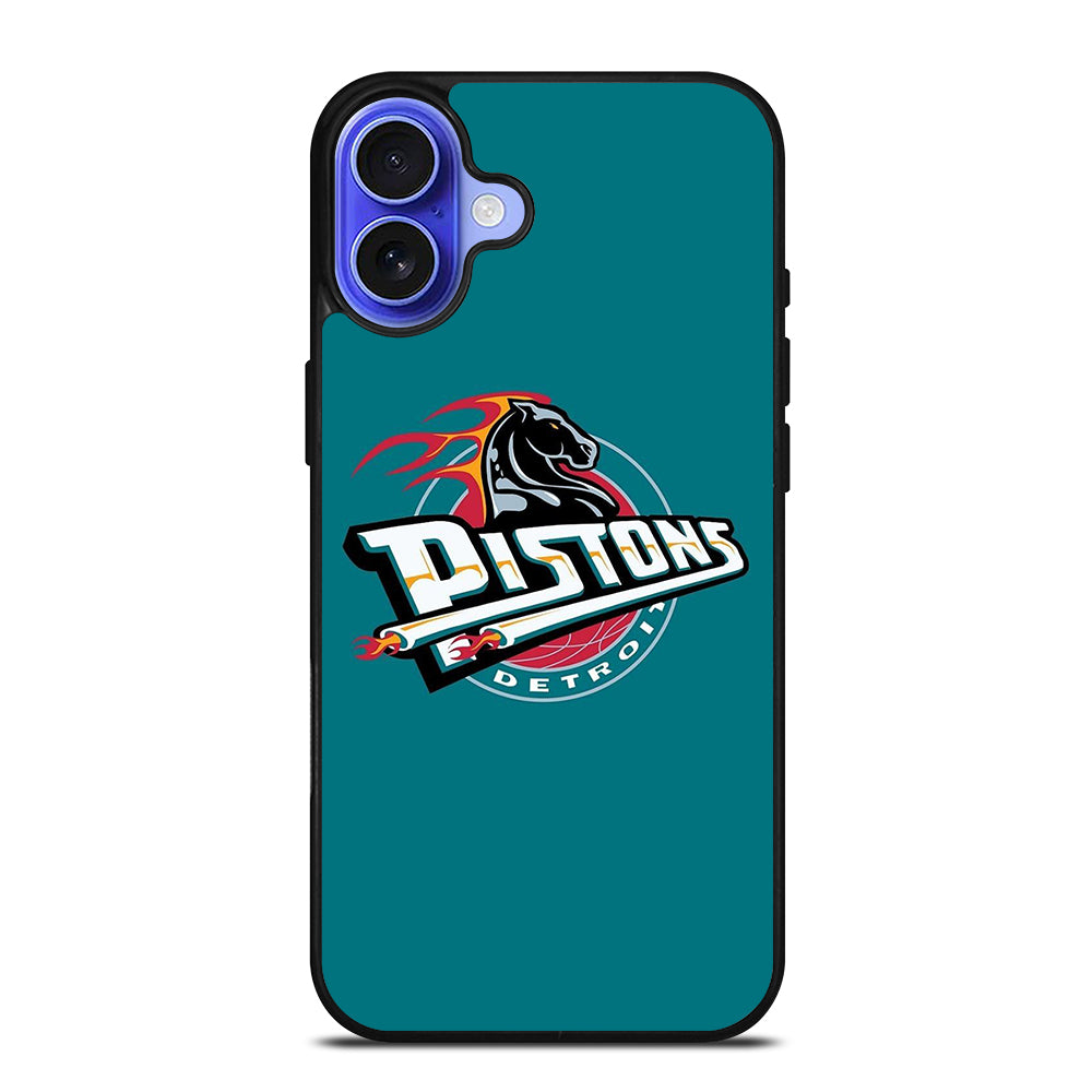 DETROIT PISTONS LOGO BASKETBALL iPhone 16 Case Cover