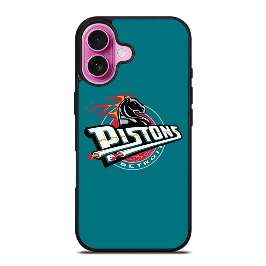 DETROIT PISTONS LOGO BASKETBALL iPhone 16 Plus Case Cover