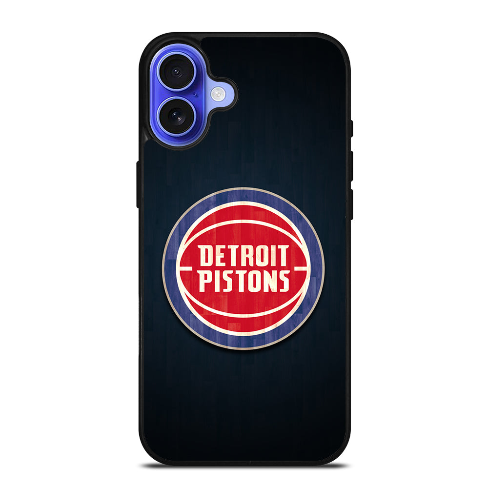 DETROIT PISTONS WOODEN LOGO iPhone 16 Case Cover