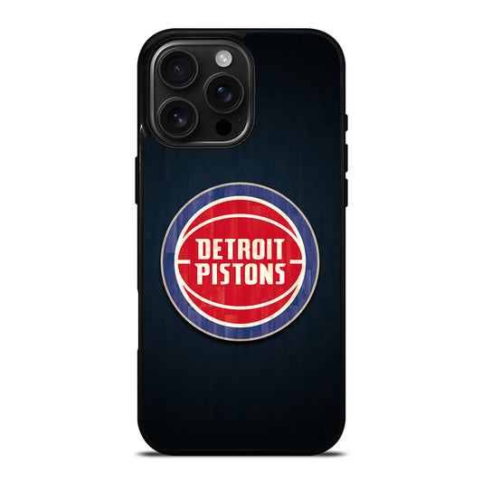 DETROIT PISTONS WOODEN LOGO iPhone 16 Pro Max Case Cover