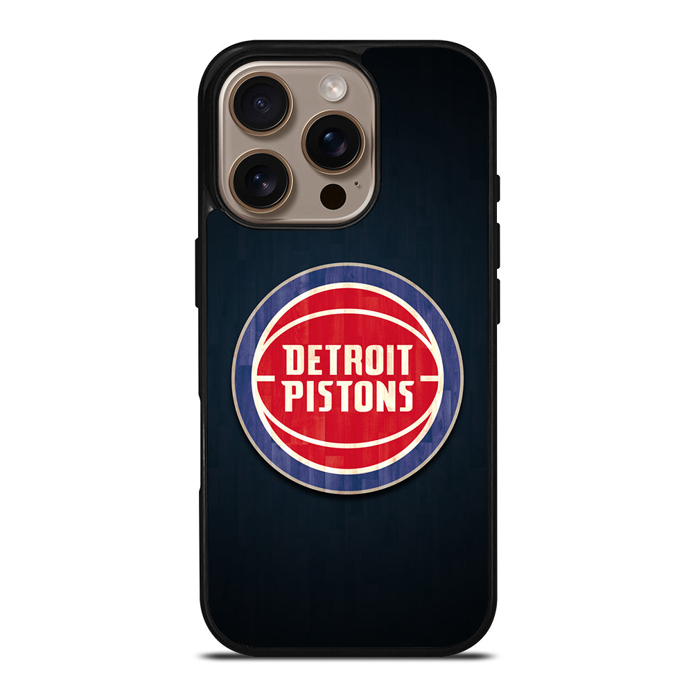 DETROIT PISTONS WOODEN LOGO iPhone 16 Pro Case Cover