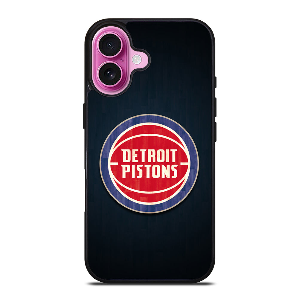 DETROIT PISTONS WOODEN LOGO iPhone 16 Plus Case Cover