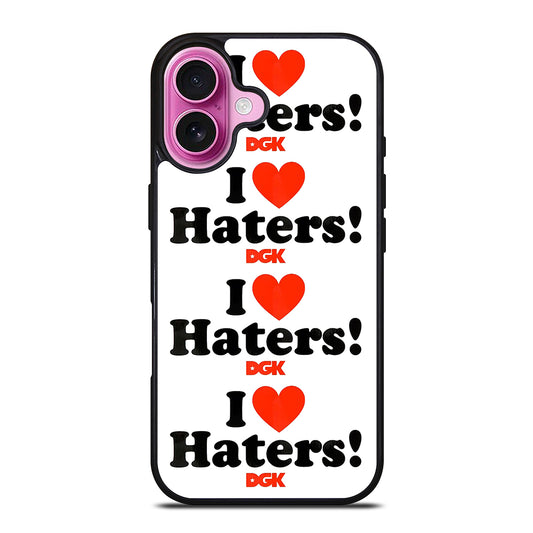 DGK I LOVE HATERS SYMBOL iPhone 16 Plus Case Cover