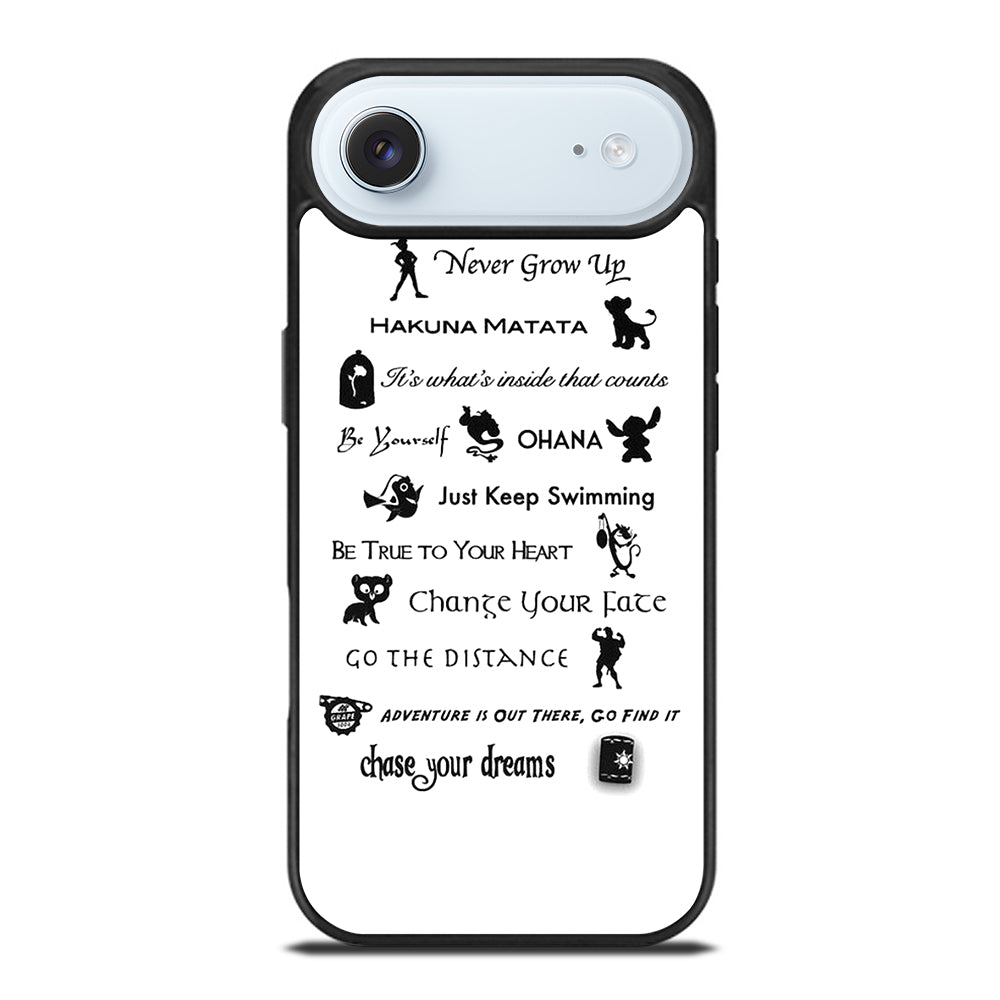 DISNEY LESSONS BLACK QUOTE iPhone Air Case Cover
