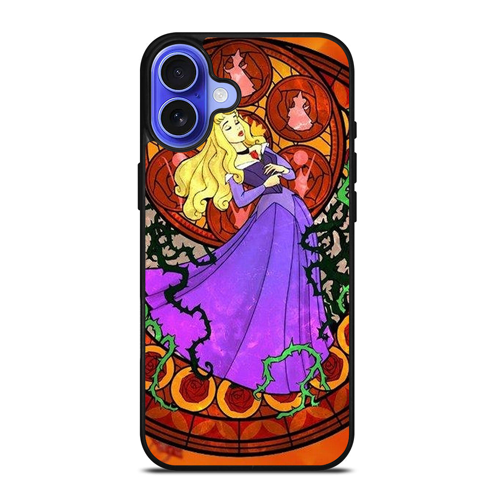 DISNEY SLEEPING BEAUTY STAINED GLASS iPhone 16 Case Cover