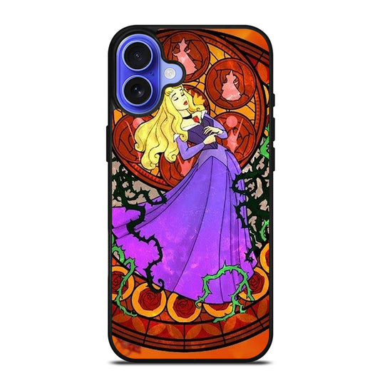 DISNEY SLEEPING BEAUTY STAINED GLASS iPhone 16 Case Cover