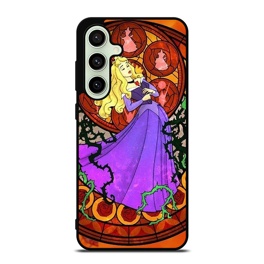 DISNEY SLEEPING BEAUTY STAINED GLASS Samsung Galaxy S24 FE Case Cover