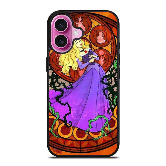 DISNEY SLEEPING BEAUTY STAINED GLASS iPhone 16 Plus Case Cover