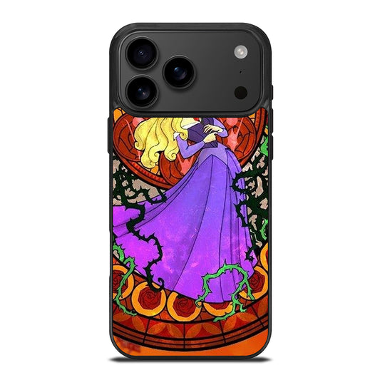 DISNEY SLEEPING BEAUTY STAINED GLASS iPhone 17 Pro Max Case Cover