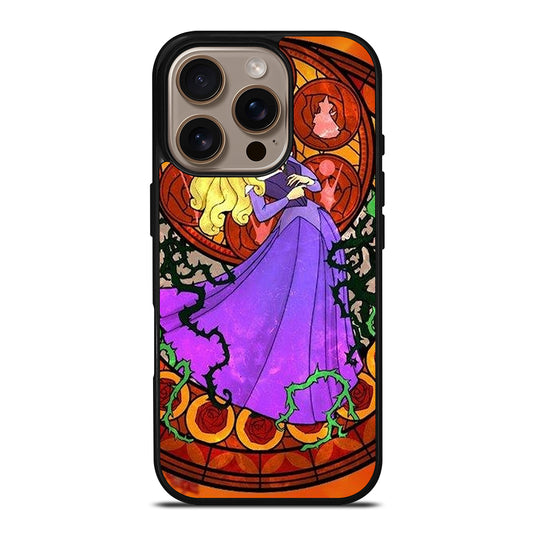 DISNEY SLEEPING BEAUTY STAINED GLASS iPhone 16 Pro Case Cover