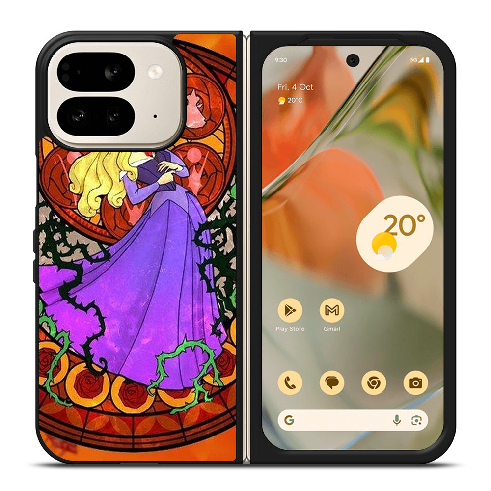 DISNEY SLEEPING BEAUTY STAINED GLASS Google Pixel 9 Pro Fold Case Cover