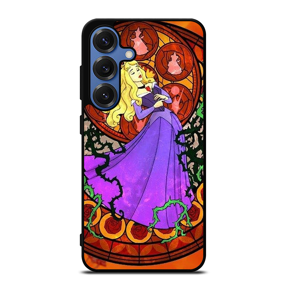 DISNEY SLEEPING BEAUTY STAINED GLASS Samsung Galaxy S25 Case Cover