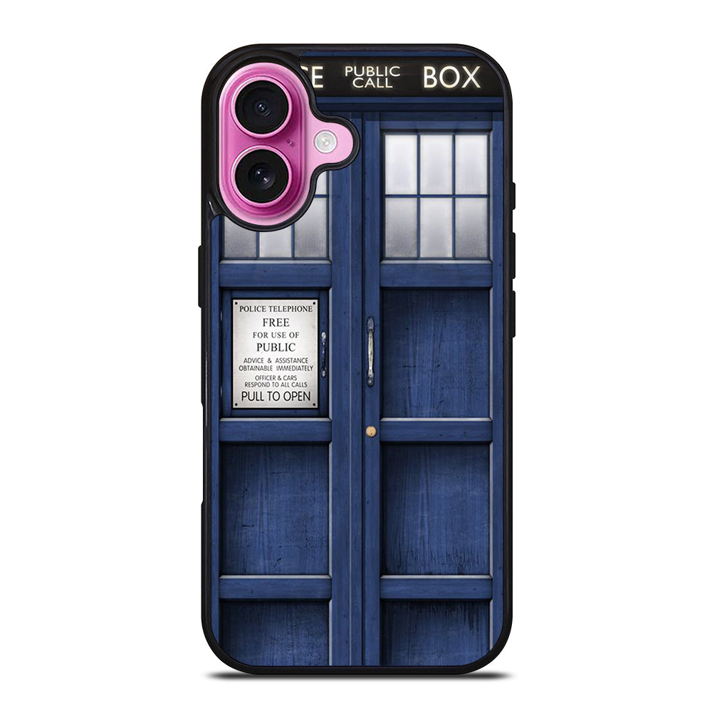 DOCTOR WHO TARDIS POLICE PUBLIC CALL BOX iPhone 16 Plus Case Cover