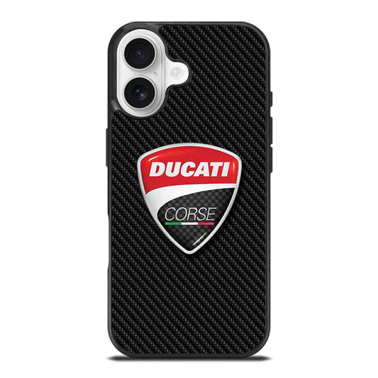 DUCATI CORSE CARBON LOGO iPhone 17 Case Cover