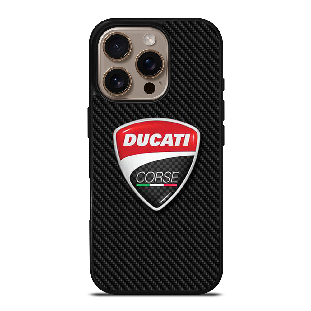 DUCATI CORSE CARBON LOGO iPhone 16 Pro Case Cover