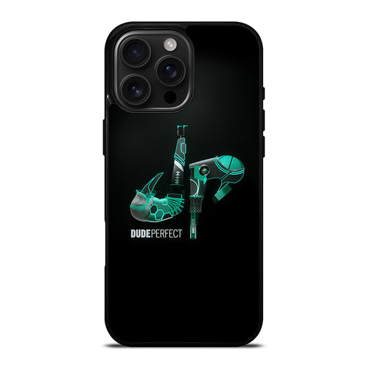 DUDE PERFECT BLACK LOGO iPhone 16 Pro Max Case Cover