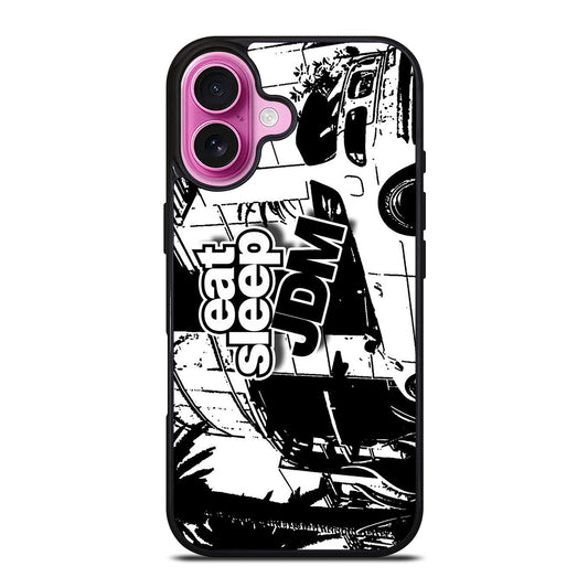 EAT SLEEP JDM ART iPhone 16 Plus Case Cover