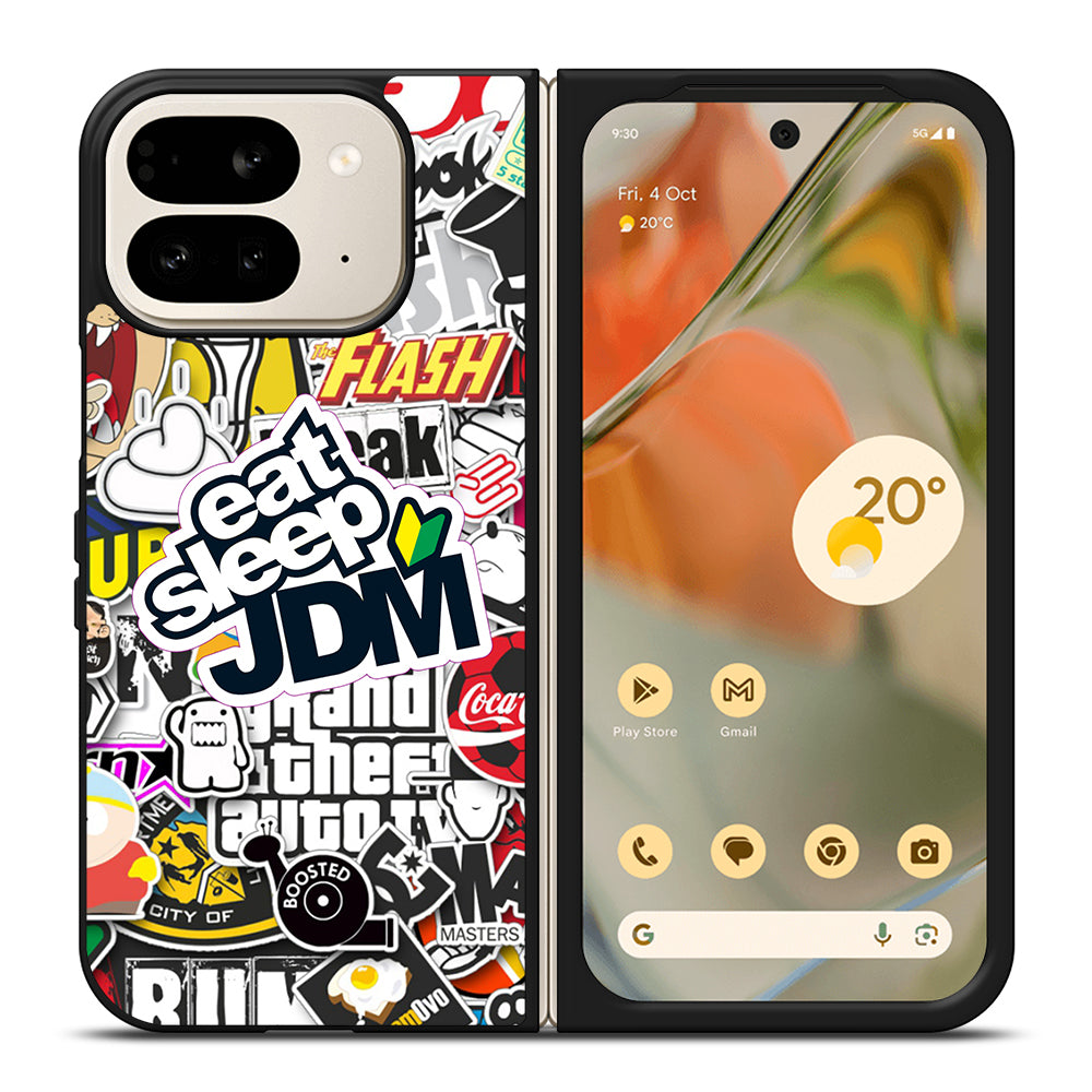 EAT SLEEP JDM STICKER Google Pixel 9 Pro Fold Case Cover