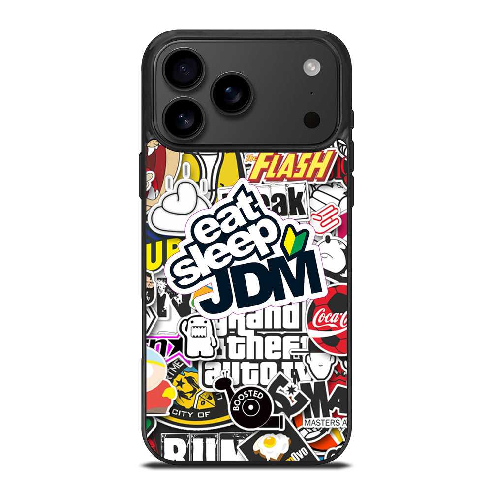 EAT SLEEP JDM STICKER iPhone 17 Pro Max Case Cover
