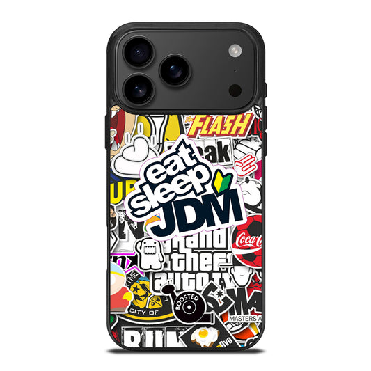 EAT SLEEP JDM STICKER iPhone 17 Pro Max Case Cover