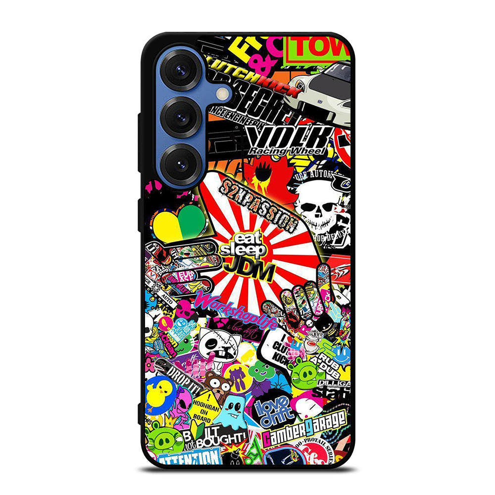 EAT SLEEP JDM STICKER BOMB 2 Samsung Galaxy S25 Case Cover