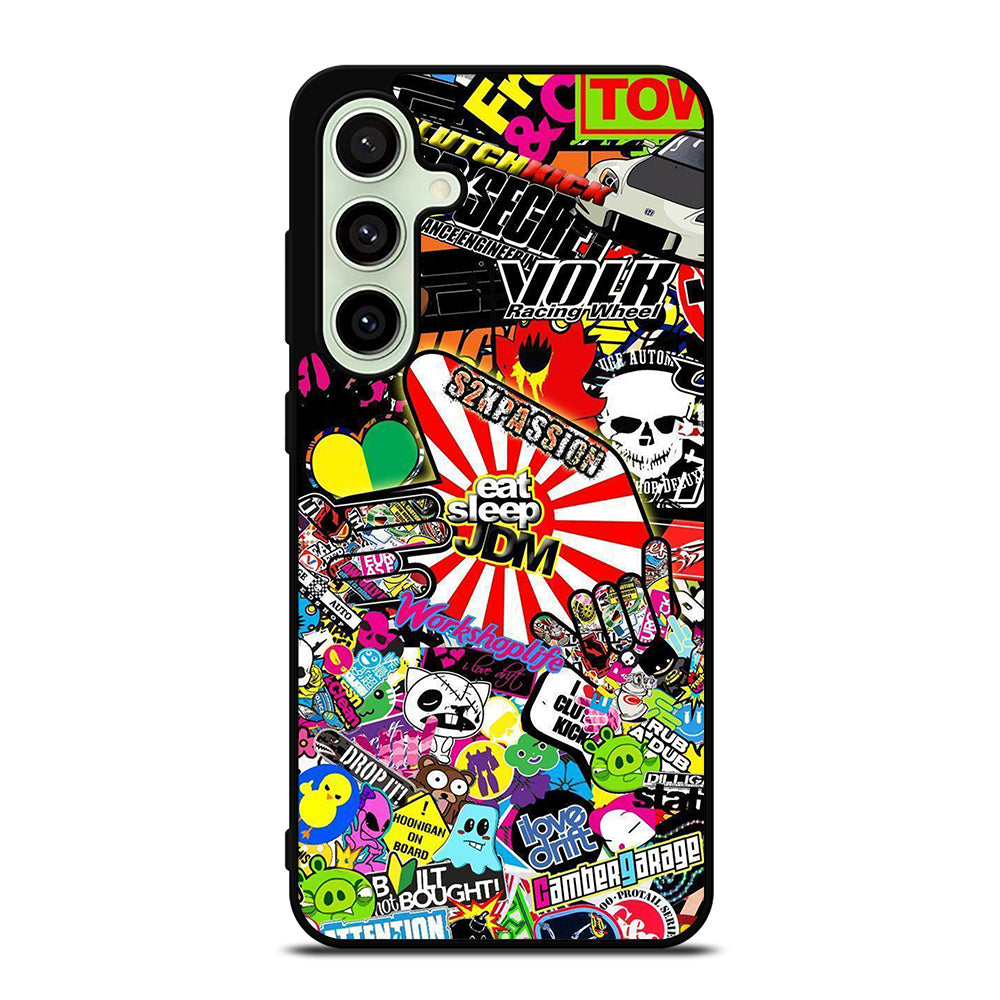 EAT SLEEP JDM STICKER BOMB 2 Samsung Galaxy S24 FE Case Cover