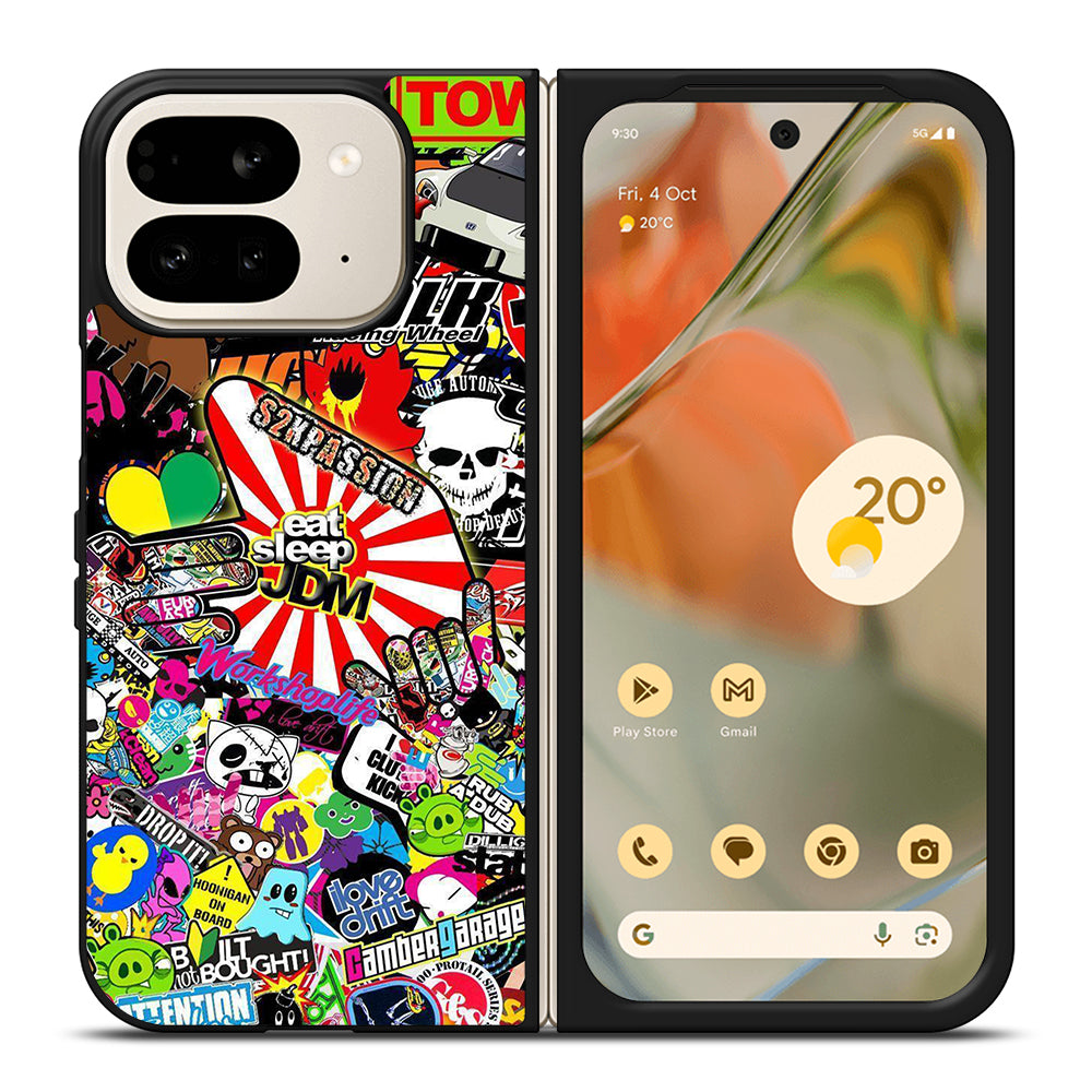 EAT SLEEP JDM STICKER BOMB 2 Google Pixel 9 Pro Fold Case Cover