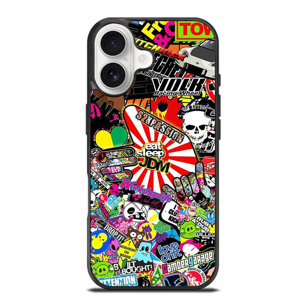 EAT SLEEP JDM STICKER BOMB 2 iPhone 17 Case Cover