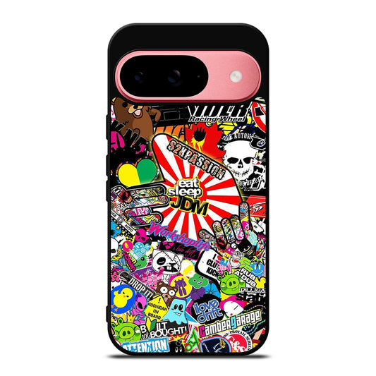 EAT SLEEP JDM STICKER BOMB 2 Google Pixel 9 Case Cover