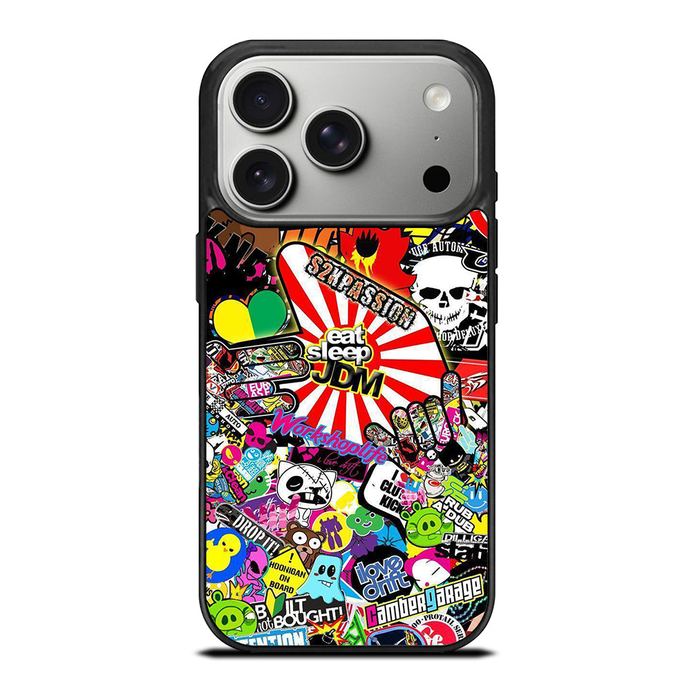 EAT SLEEP JDM STICKER BOMB 2 iPhone 17 Pro Case Cover