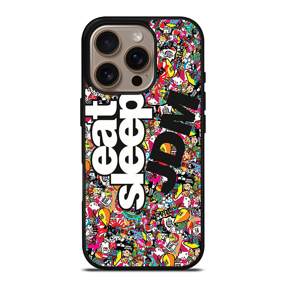 EAT SLEEP JDM STICKER BOMB iPhone 16 Pro Case Cover