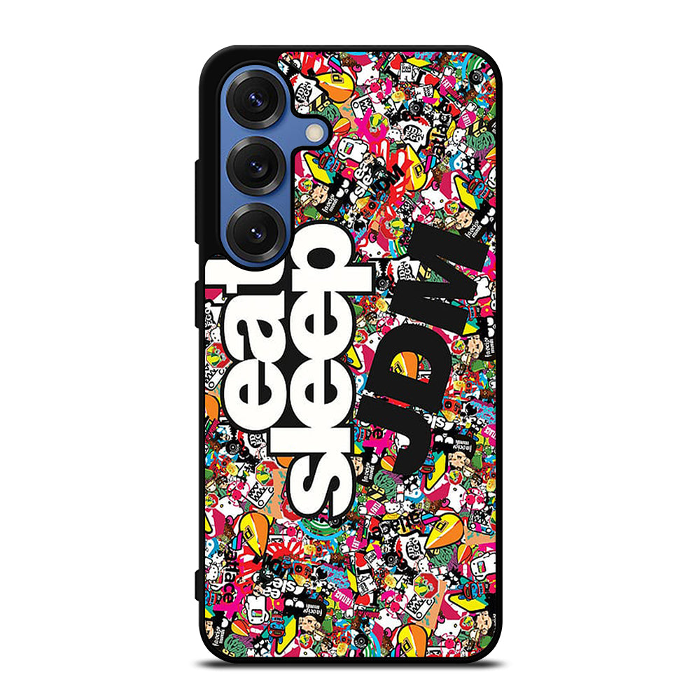 EAT SLEEP JDM STICKER BOMB Samsung Galaxy S25 Case Cover